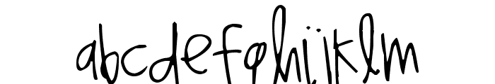 Pea Heather's Handwriting Font LOWERCASE