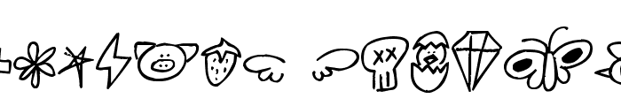 Pea Jiawei Doodles Font UPPERCASE