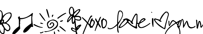 Pea Krystyne's Doodles Font UPPERCASE
