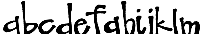 Pea Lacy Chunky Font LOWERCASE