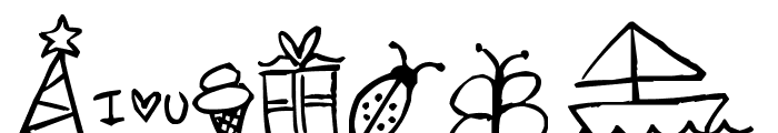 Pea Mumble and Jen Doodles Font LOWERCASE