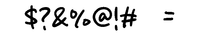 Peach Glyph Font OTHER CHARS