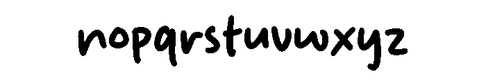 Peach Glyph Font LOWERCASE