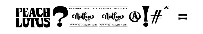 Peach Lotus Personal Use Font OTHER CHARS