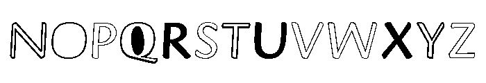 Peekaboo2 Font UPPERCASE