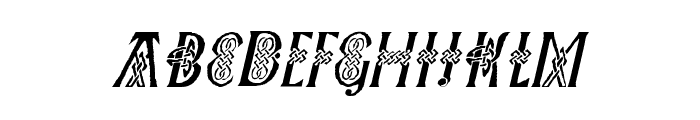 Pee's Celtic Italic Font LOWERCASE