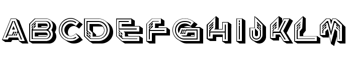 Pegaz Extruded Regular Font LOWERCASE