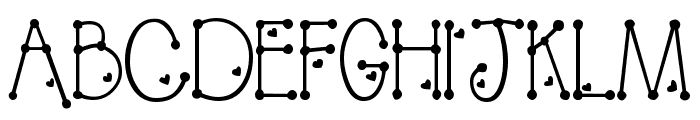 PeggyFont Light Font UPPERCASE