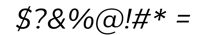 PelitaStd-Italic Font OTHER CHARS