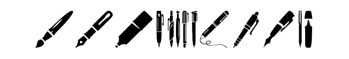 Pen Icons Font UPPERCASE