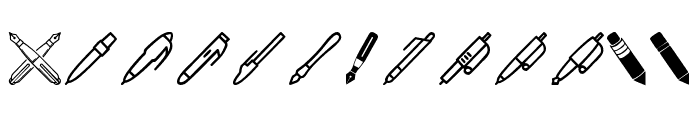 Pen Icons Font LOWERCASE