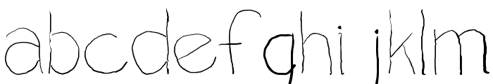 Penmanship: B- Font LOWERCASE