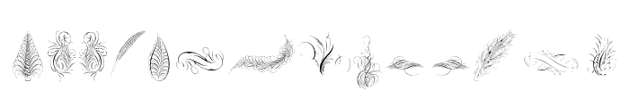 Penmanship Feathers Font LOWERCASE