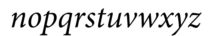 PentaGram s GothikaItalic Font LOWERCASE