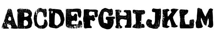 Pentagono Grunge Font UPPERCASE