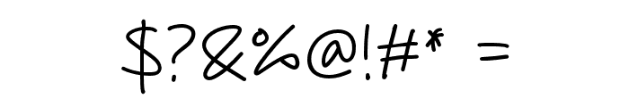 Pentol Handwriting Font OTHER CHARS