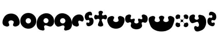 Perturb the Outline Curved Font LOWERCASE