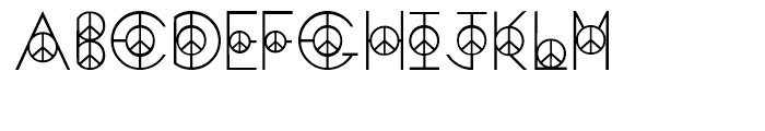 Peace Regular Font UPPERCASE