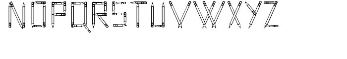 Pencil Out Font LOWERCASE