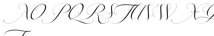 Penna Connected Font UPPERCASE