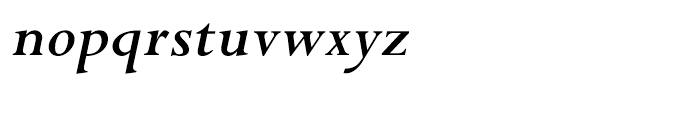 Perpetua Hellenic Bold Italic Font LOWERCASE