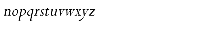 Perpetua Hellenic Regular Italic Font LOWERCASE