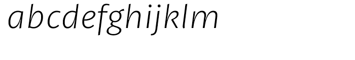 Petala Pro SemiLight Italic Font LOWERCASE