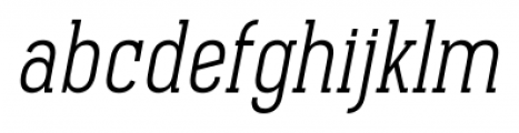 Pekora Light Slab Serif Italic Font LOWERCASE