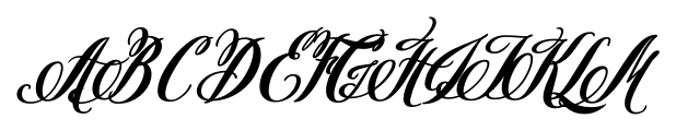Pen Swan Bold Italic Font UPPERCASE