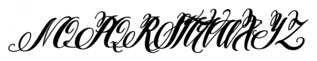 Pen Swan Bold Italic Font UPPERCASE