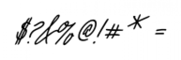 Pen Swan Italic Monoline Font OTHER CHARS