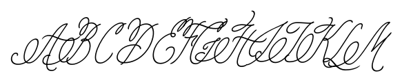 Pen Swan Italic Monoline Font UPPERCASE