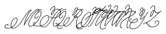 Pen Swan Italic Monoline Font UPPERCASE