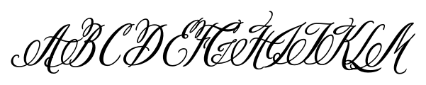 Pen Swan Italic Font UPPERCASE