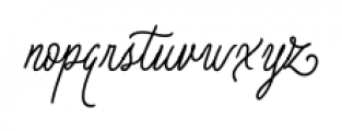Pen Swan Monoline Font LOWERCASE