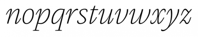Pensum Pro Extra Light Italic Font LOWERCASE