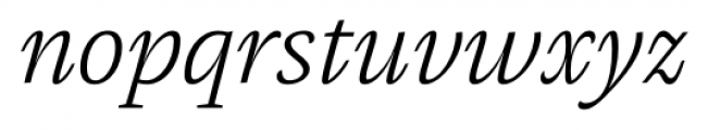 Pensum Pro Light Italic Font LOWERCASE