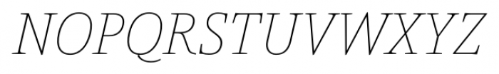 Pensum Pro Thin Italic Font UPPERCASE