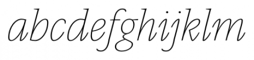 Pensum Pro Thin Italic Font LOWERCASE
