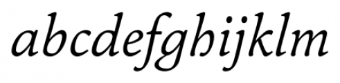 Pesaro Light Italic Font LOWERCASE