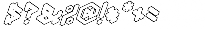 PENROSE Geometric B Mask Line  Italic Font OTHER CHARS