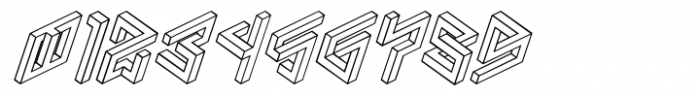 PENROSE Geometric B Outline Italic Font OTHER CHARS
