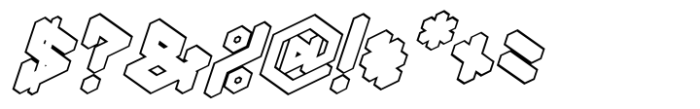 PENROSE Geometric Mask Line Italic Font OTHER CHARS