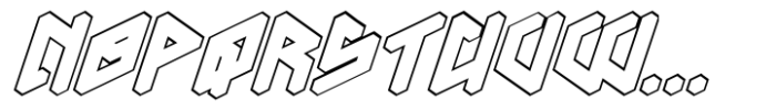 PENROSE Geometric Mask Line Italic Font UPPERCASE