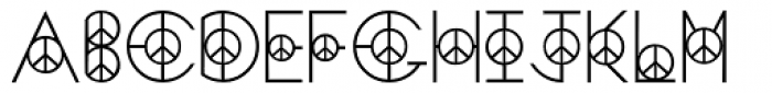 Peace Font UPPERCASE