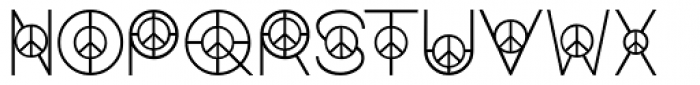 Peace Font UPPERCASE