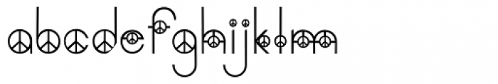 Peace Font LOWERCASE