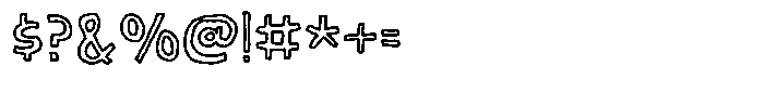 Peaceful Day Outline Font OTHER CHARS