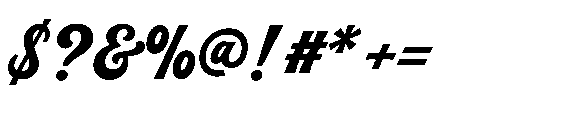 Peach Club Script Bold Regular Font OTHER CHARS