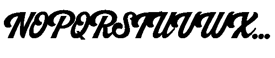 Peach Club Script Bold Regular Font UPPERCASE
